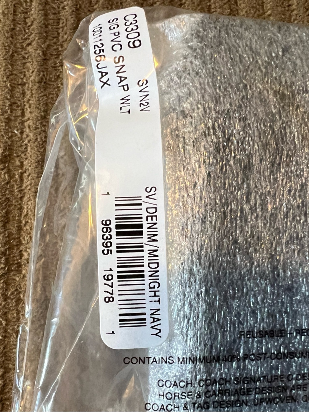 Coach C3309 — Snap Wallet in Signature Canvas nwt - Picture 6 of 6